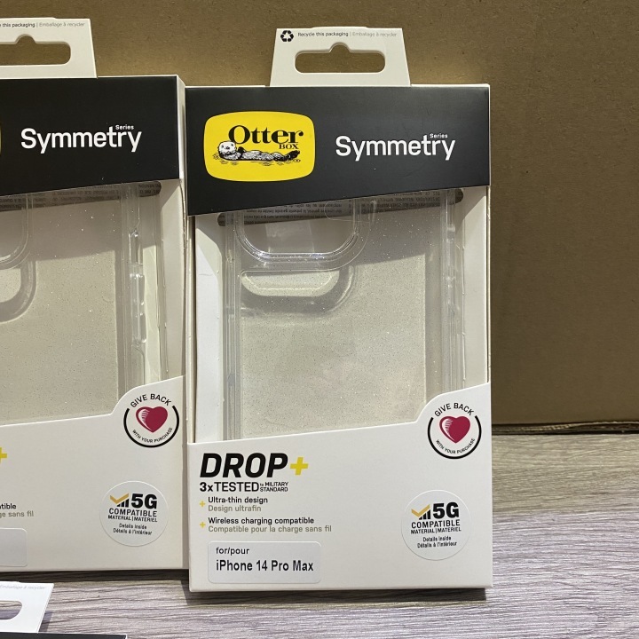 Otterbox Symmetry Transparant Glitter With Logo For iPhone/Samsung