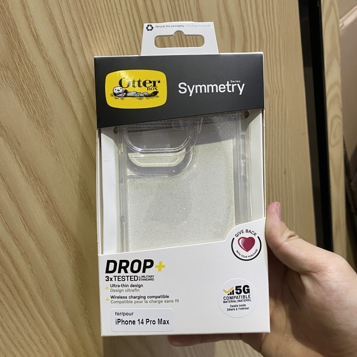 Otterbox Symmetry Transparant Glitter With Logo For iPhone/Samsung