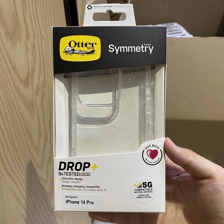 Otterbox Symmetry Transparant Glitter With Logo For iPhone/Samsung