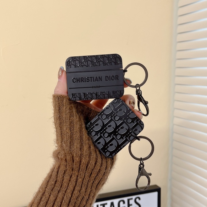 AirPods Cover Dior Black Printing Embossment Full Cover