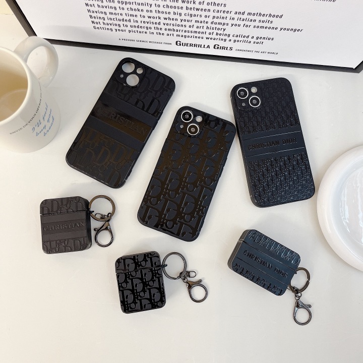 AirPods Cover Dior Black Printing Embossment Full Cover