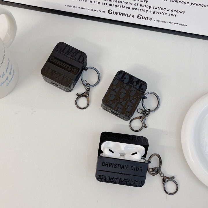 AirPods Cover Dior Black Printing Embossment Full Cover