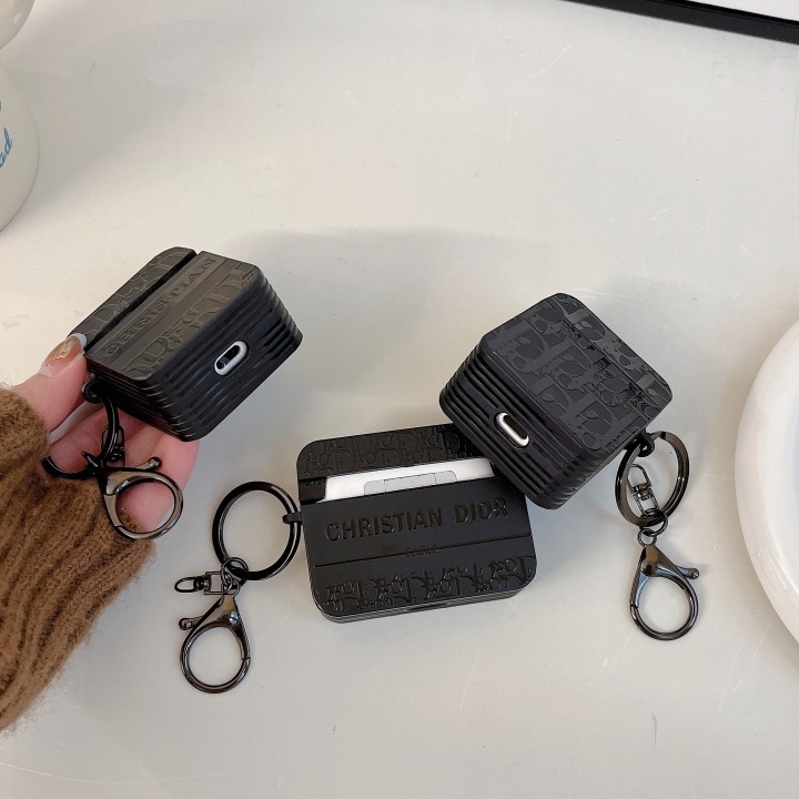 AirPods Cover Dior Black Printing Embossment Full Cover