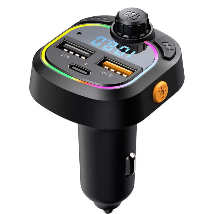 C28 Bluetooth Car MP3 Player RGB Ambient Lighting FM Free Calling
