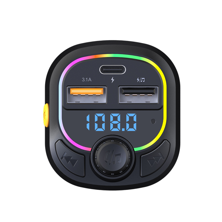 C28 Bluetooth Car MP3 Player RGB Ambient Lighting FM Free Calling