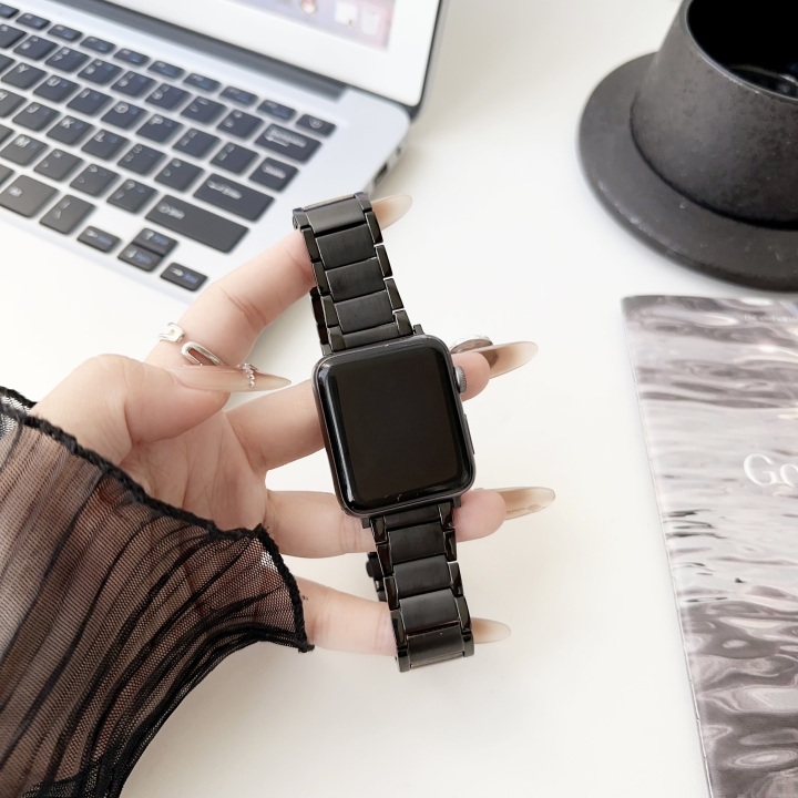 Bright Edge Solid Three Belt Style Woman Stainless Steel Watch Band