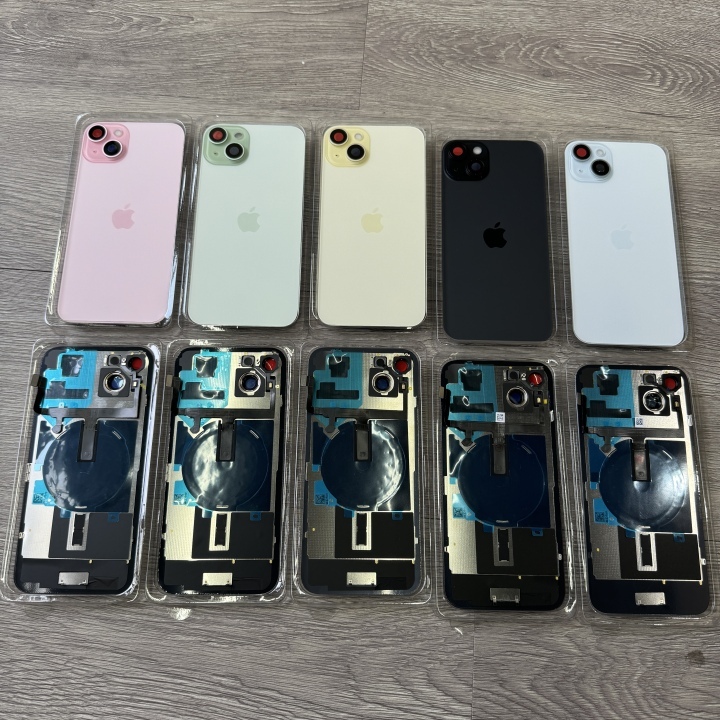 iPhone16 Back Glass Replacement With Frame With Camera Lens With Wireless Charger Flex Cable