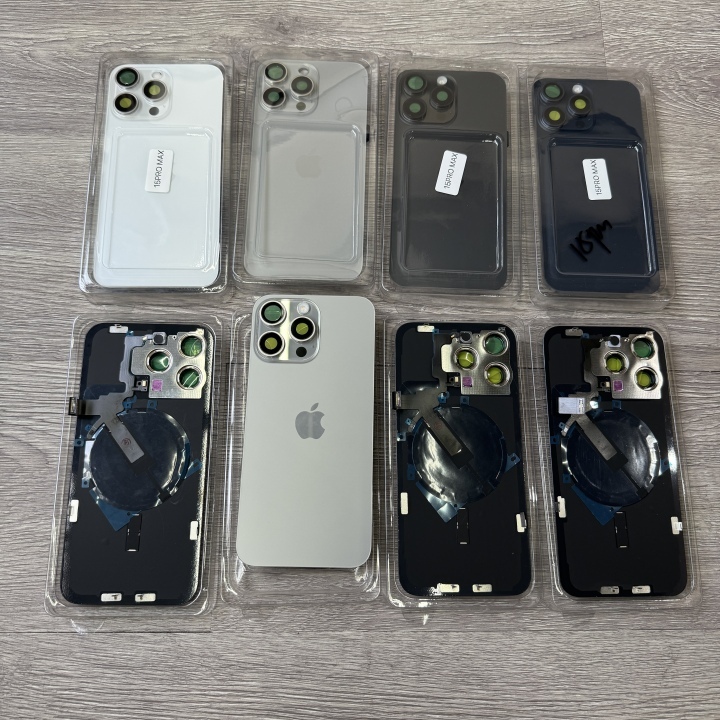 iPhone16 Back Glass Replacement With Frame With Camera Lens With Wireless Charger Flex Cable