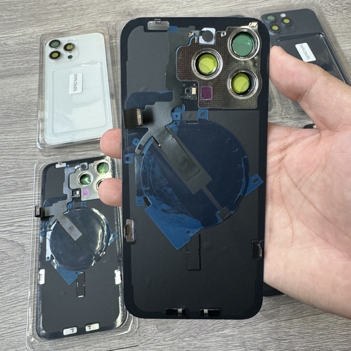 iPhone16 Back Glass Replacement With Frame With Camera Lens With Wireless Charger Flex Cable