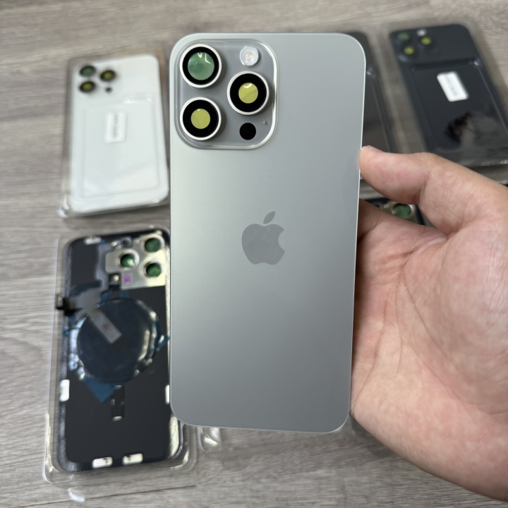 iPhone16 Back Glass Replacement With Frame With Camera Lens With Wireless Charger Flex Cable