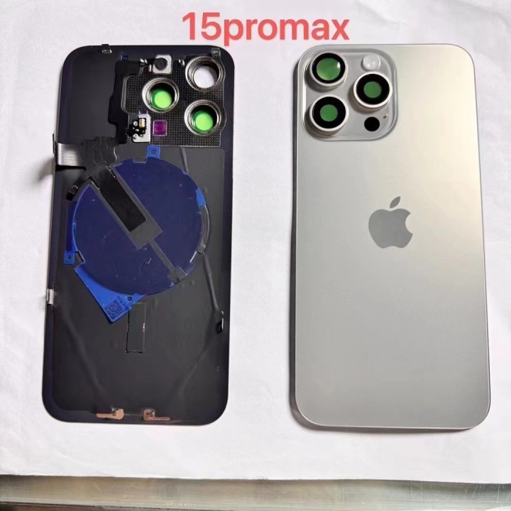 iPhone16 Back Glass Replacement With Frame With Camera Lens With Wireless Charger Flex Cable