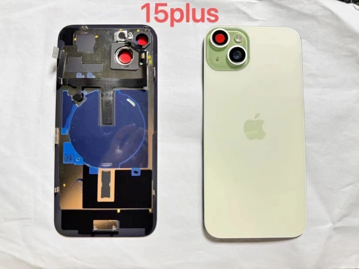 iPhone16 Back Glass Replacement With Frame With Camera Lens With Wireless Charger Flex Cable