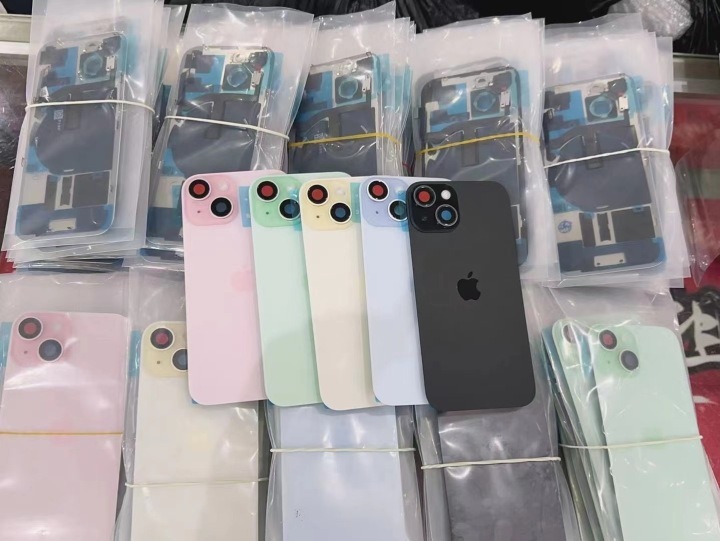 iPhone16 Back Glass Replacement With Frame With Camera Lens With Wireless Charger Flex Cable