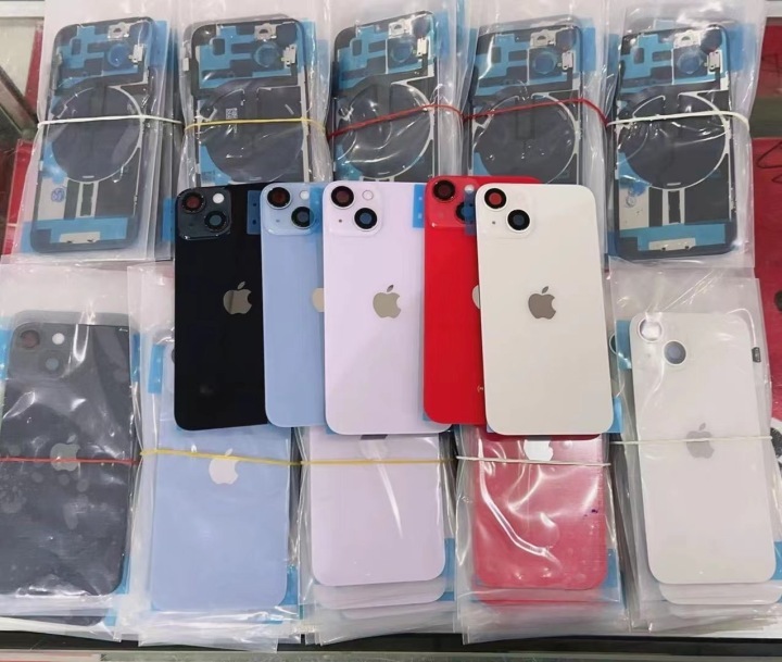 iPhone16 Back Glass Replacement With Frame With Camera Lens With Wireless Charger Flex Cable