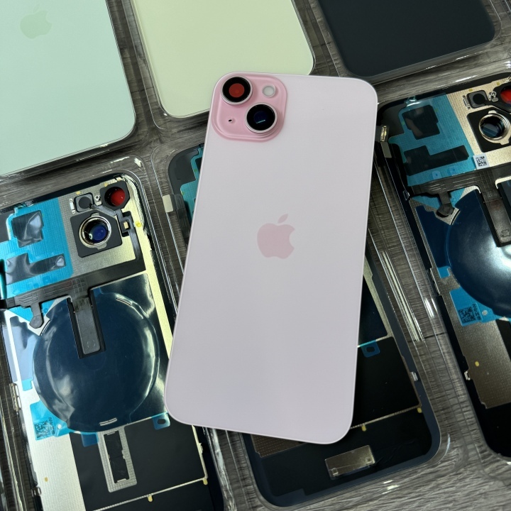 iPhone16 Back Glass Replacement With Frame With Camera Lens With Wireless Charger Flex Cable