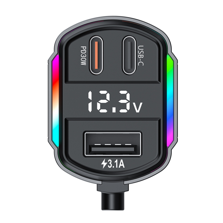 K4 30W Car Charger Hands-Free MP3 Charging Cable