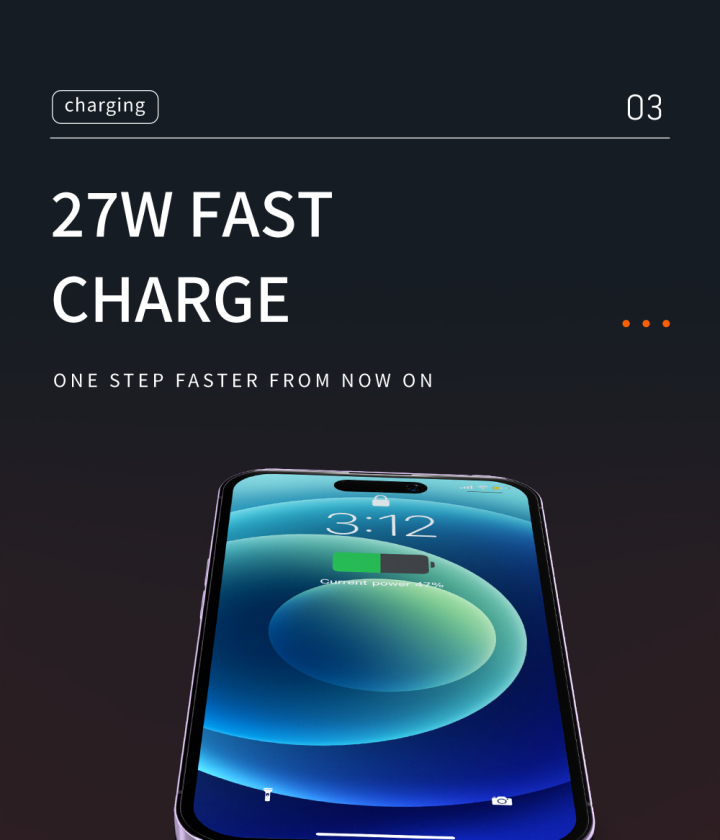 U05CL iPhone 27W USB-C Lightning LED Display Knit Charging Data Cable With Box