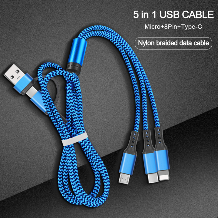 UCA116 iPhone 5 In 1 Data Charging Cable Braided With Box
