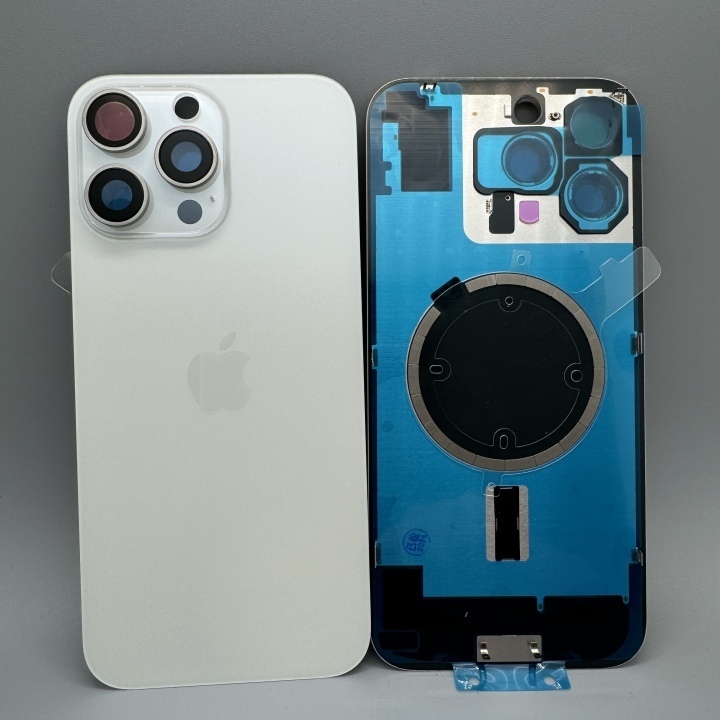 iPhone16 Back Glass Replacement With Metal Plate With Camera Lens With MagSafe Circle