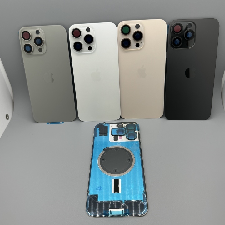 iPhone16 Back Glass Replacement With Metal Plate With Camera Lens With MagSafe Circle