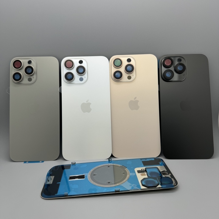 iPhone16 Back Glass Replacement With Metal Plate With Camera Lens With MagSafe Circle