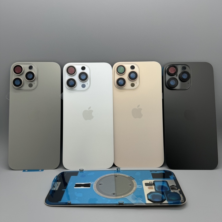 iPhone16 Back Glass Replacement With Metal Plate With Camera Lens With MagSafe Circle