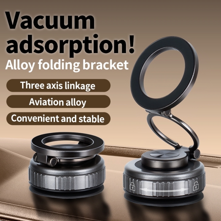 Car Bracket Vacuum Adsorption Magnetic Zinc Alloy Fodable 