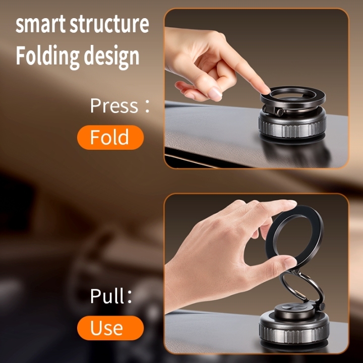 Car Bracket Vacuum Adsorption Magnetic Zinc Alloy Fodable 