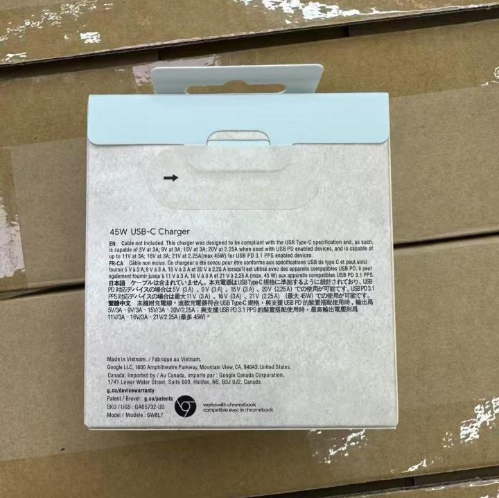 Google USB-C Wall Block With Logo With Box