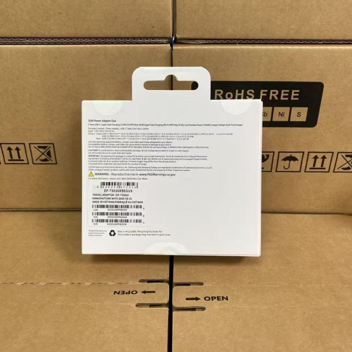 Samsung 50W USB-C Power Adaptor Duo Combo With Logo With Box