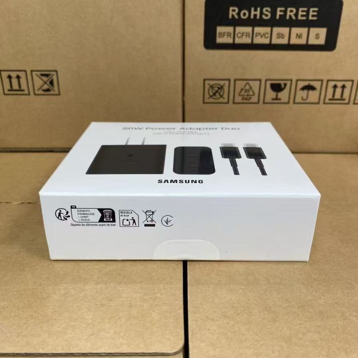 Samsung 50W USB-C Power Adaptor Duo Combo With Logo With Box