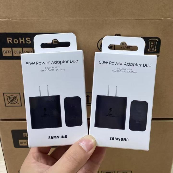 Samsung 50W USB-C Power Adaptor Duo With Logo With Box