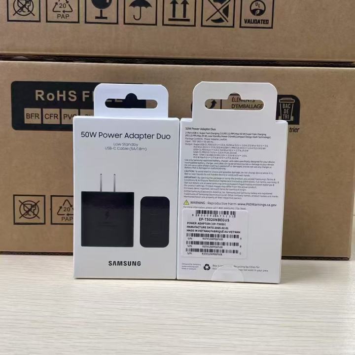 Samsung 50W USB-C Power Adaptor Duo With Logo With Box