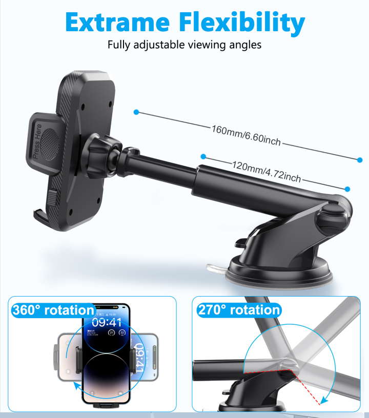 LX-004 Car Phone Mount Dashboard Windshield 