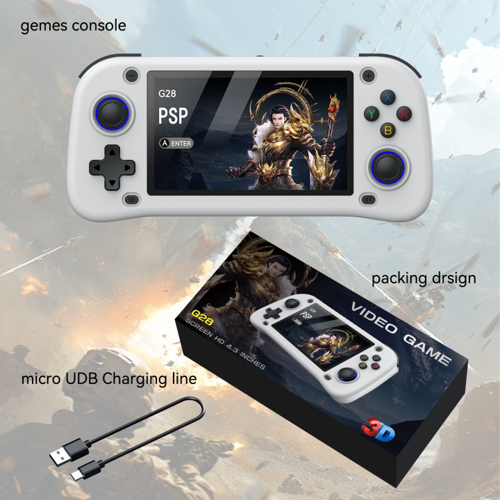 G28 Game Play Console Video Game HD Screen 4.3Inch 64G 2100Mah