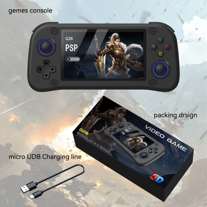 G28 Game Play Console Video Game HD Screen 4.3Inch 64G 2100Mah