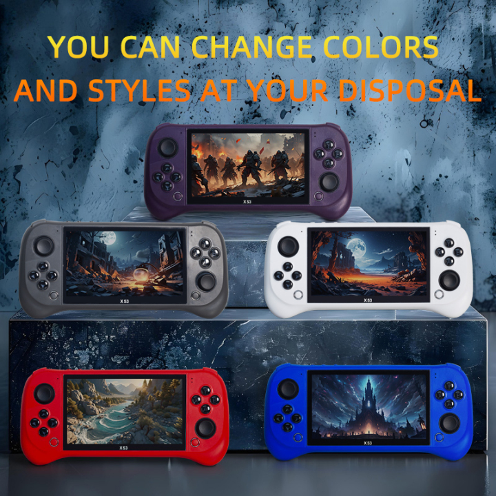 X53 Game Play Console Video Game HD Screen 5.1Inch 20000+ Games Support 2 Controllers