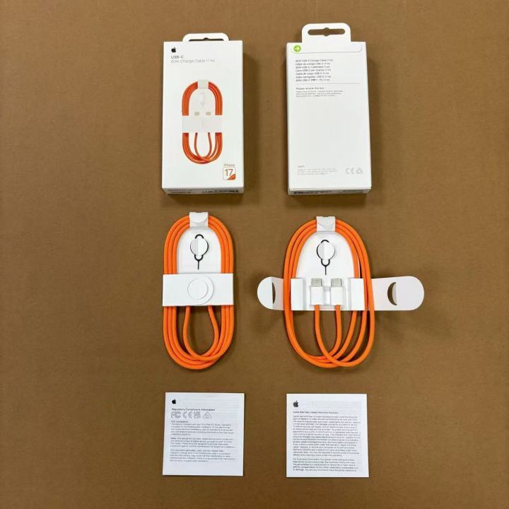 iPhone17 60W USB-C Cable With Logo With Box Orange