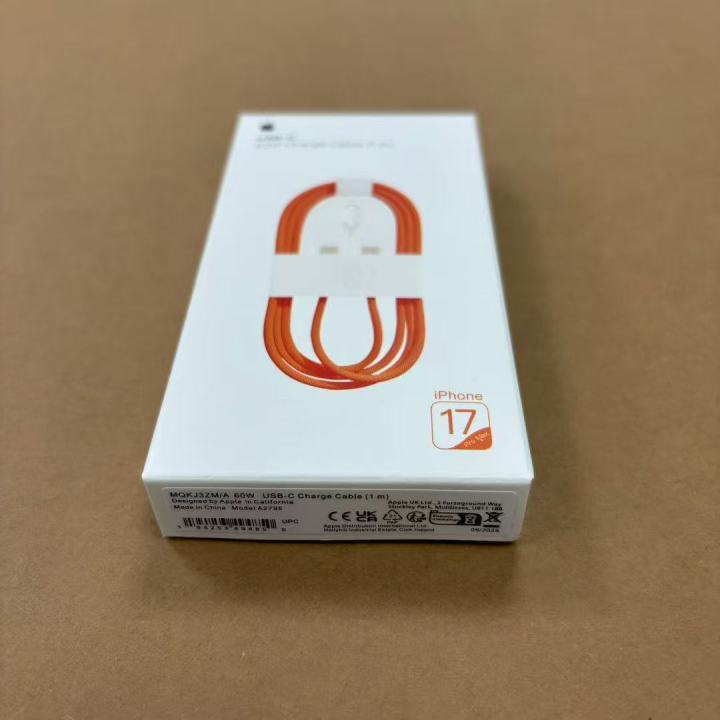 iPhone17 60W USB-C Cable With Logo With Box Orange
