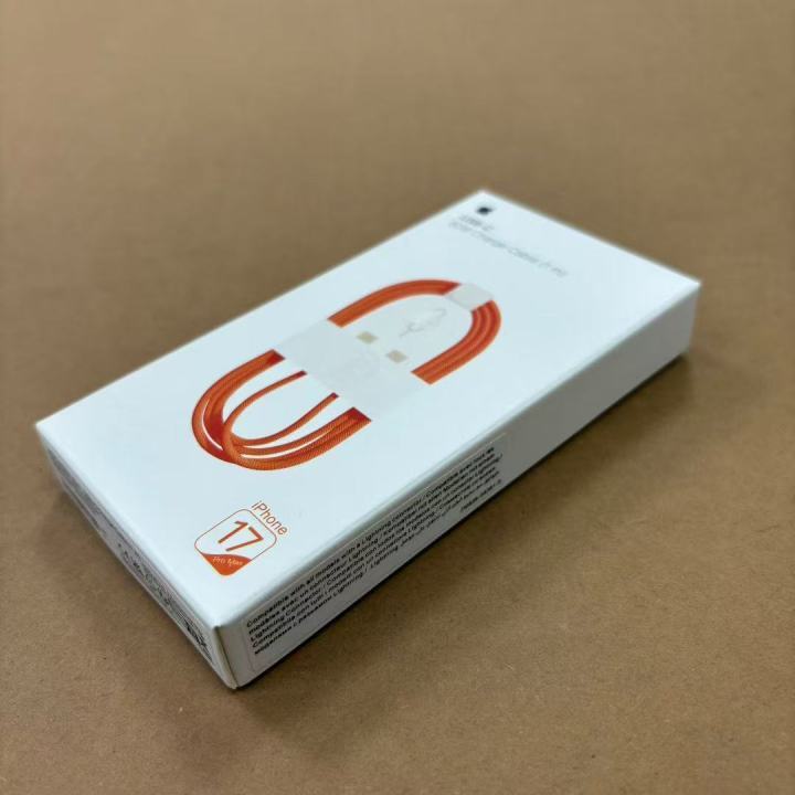 iPhone17 60W USB-C Cable With Logo With Box Orange