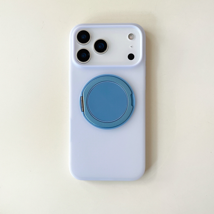 360° Rotate Bracket Big Hole Matte Candy Color Drop Protective Phone Case