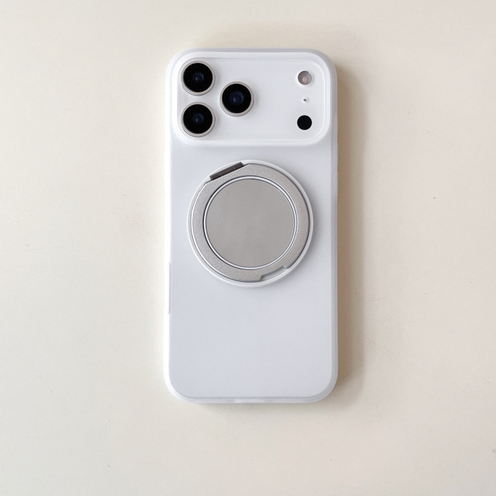 360° Rotate Bracket Big Hole Matte Candy Color Drop Protective Phone Case