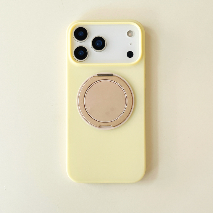 360° Rotate Bracket Big Hole Matte Candy Color Drop Protective Phone Case
