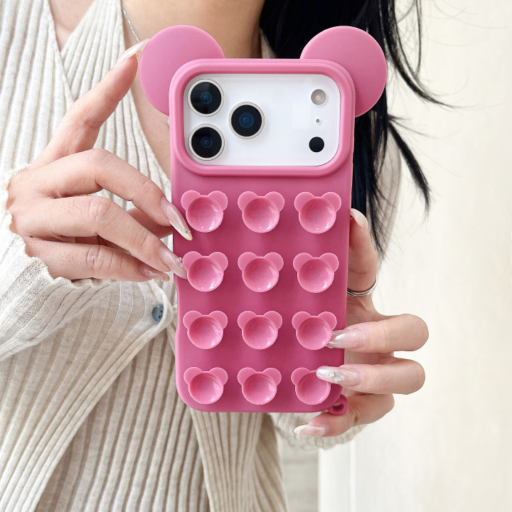 Mickey Mouse Ear Suction Cup Drop Protective Phone Case