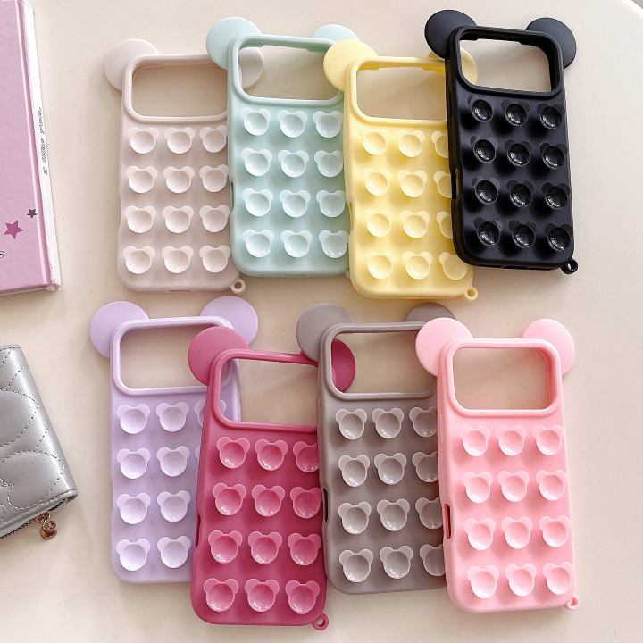 Mickey Mouse Ear Suction Cup Drop Protective Phone Case