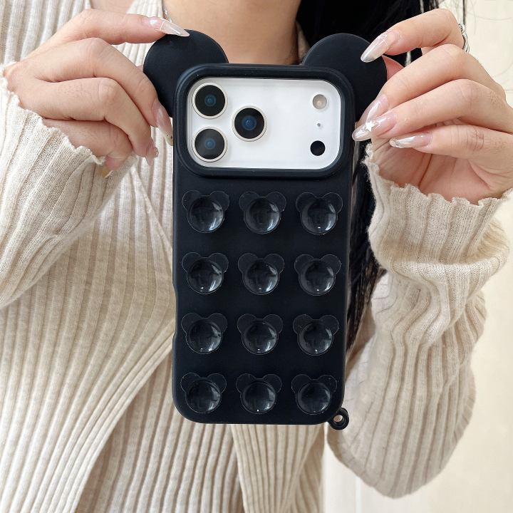 Mickey Mouse Ear Suction Cup Drop Protective Phone Case