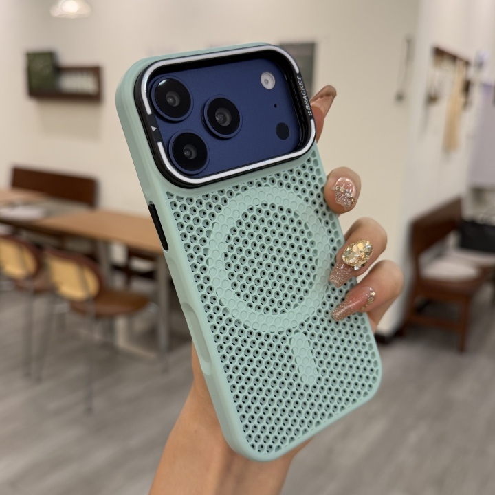 Mesh Heat Dissipation Series Hardware Camera Bracket Drop Protective Phone Case