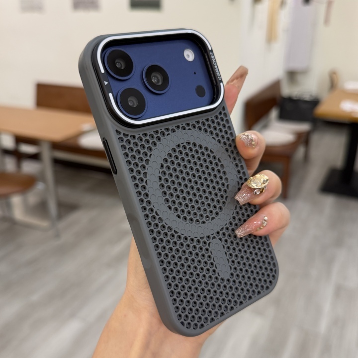 Mesh Heat Dissipation Series Hardware Camera Bracket Drop Protective Phone Case