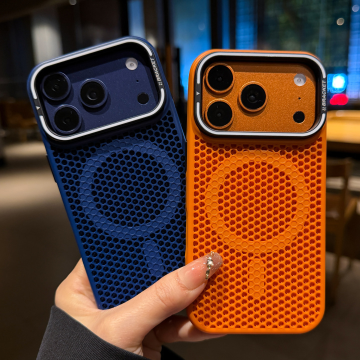 Mesh Heat Dissipation Series Hardware Camera Bracket Drop Protective Phone Case