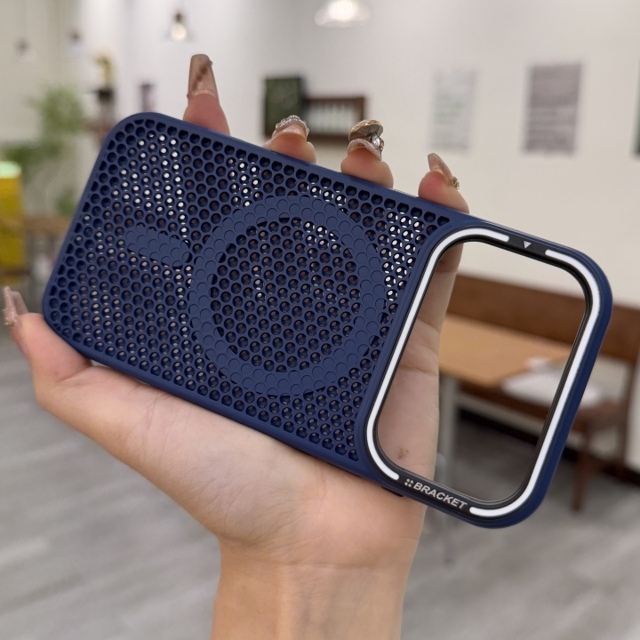 Mesh Heat Dissipation Series Hardware Camera Bracket Drop Protective Phone Case